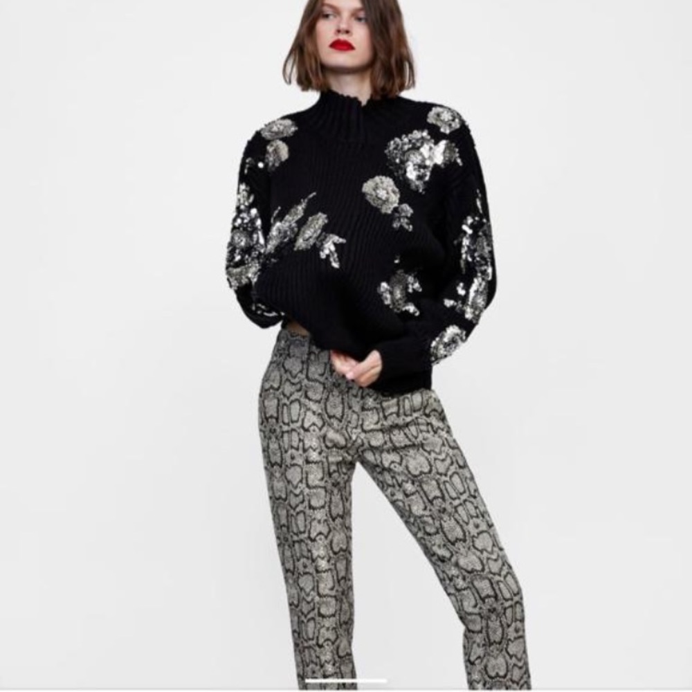 Snake print pants